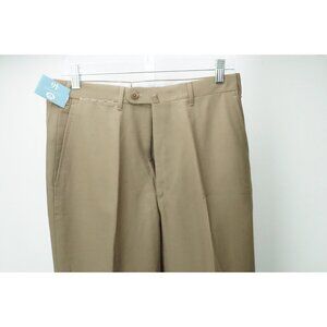 Valentini Khaki Brown 100% Wool Pants Trousers Sz 32 NEW